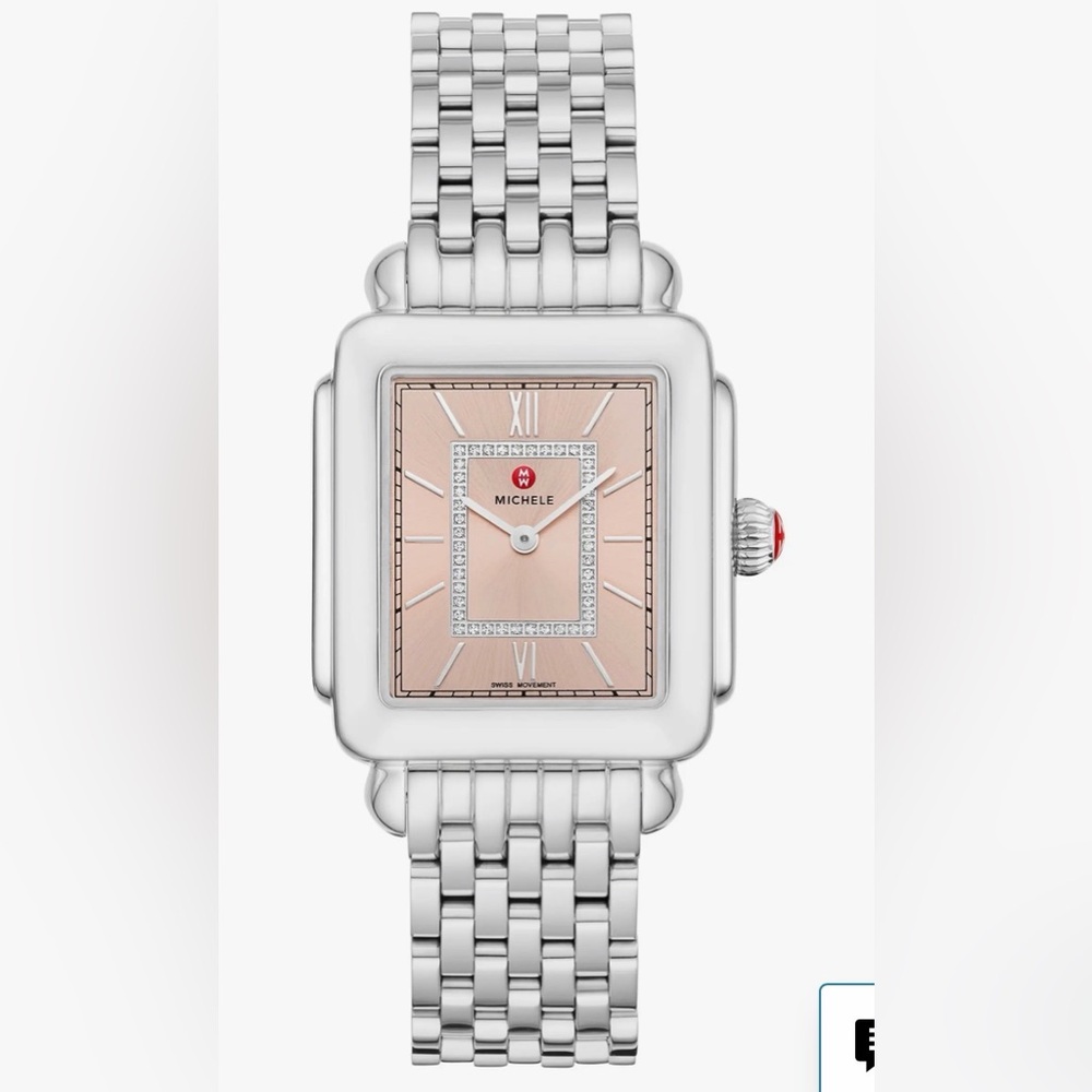 Michele Deco Silver Bracelet Watch